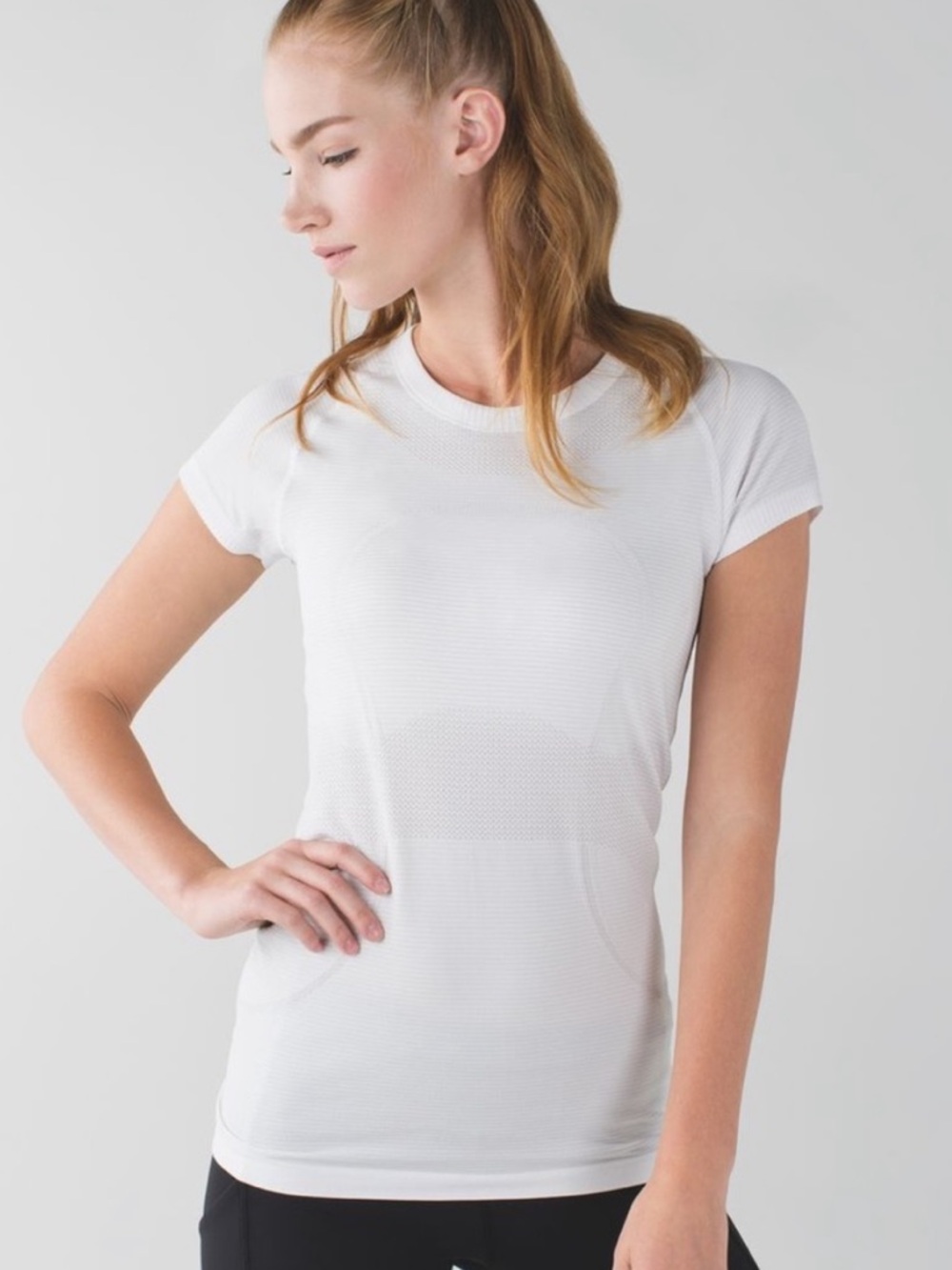 Lululemon White Swiftly Tech Short Sleeve Top